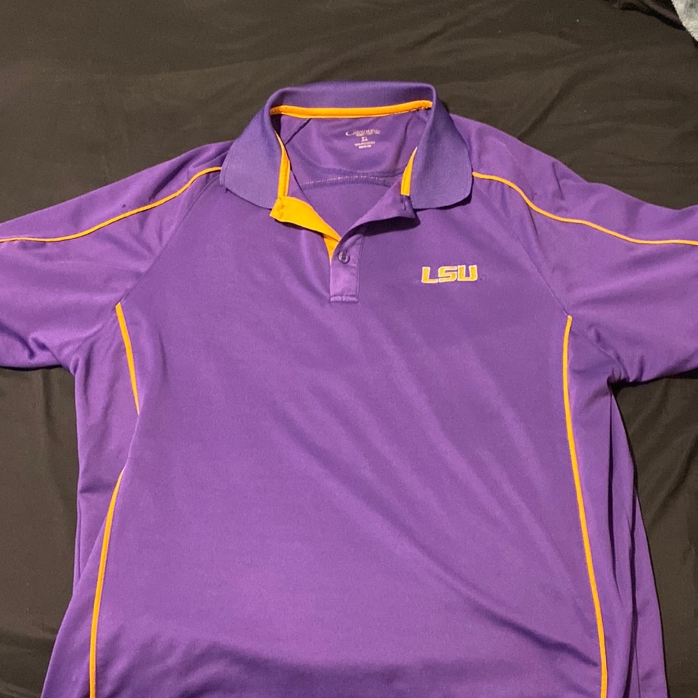 LSU golf polo